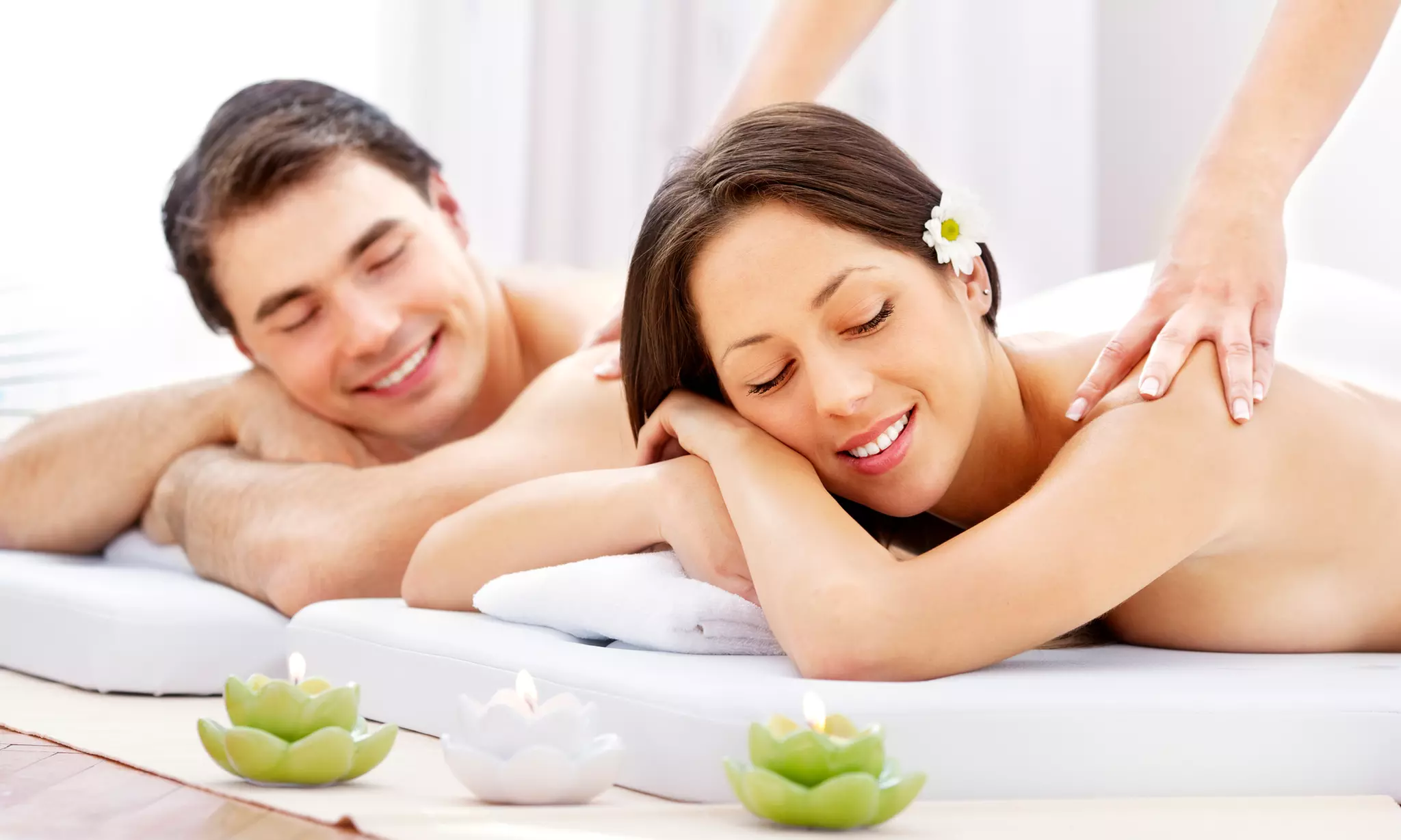 90Min Couple's Full Body Massage (Deep Tissue/Thai) - Cash